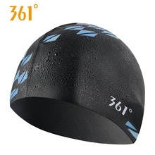 361 Silicone Printed Swimming Caps Adult Swim Cap Ear Protect Long Hair Waterproof for Men Pool Sport Swimming Hat 2024 - buy cheap
