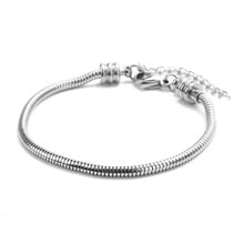 1 unidad/lote de pulsera extensora de cadena de serpiente de acero inoxidable, pulsera europea, abalorios para mujeres y niñas 2024 - compra barato