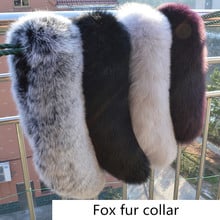 2020 winter new wild fur scarf unisex real fox fur collar cashmere coat coat fur collar 2024 - buy cheap