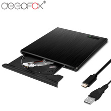 Deepfox-Quemador de DVD externo Delgado, USB 3,1, DVD-RW, tipo C, CD, RW, unidad Superdrive portátil para Apple, MAC, PC, portátil y Notebook 2024 - compra barato