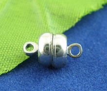 DoreenBeads Retail 30 Pris Ancient Silver Color Round Magnetic Clasps 11x7mm 2024 - buy cheap