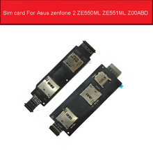 Dual&Single Sim card reader holder contactor flex cable For Asus zenfone 2 ZE550ML ZE551ML Z00ABD 5.5"  SIM card slot tray parts 2024 - buy cheap