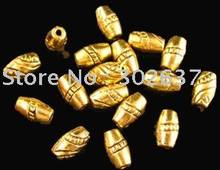 FREE SHIPPING 360pcs Antiqued gold plt screw carved barrel beads A88G 2024 - buy cheap