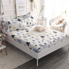 Novo produto 1 peça de colchão de cama 100% algodão impresso conjunto com quatro cantos e lençóis elásticos (fronhas precisarão de pedido) 2024 - compre barato