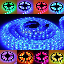 5050 5 M SMD LED Strip Flexível luz 60 leds/m ao ar livre indoor iluminação à prova d' água morna/branco/vermelho/verde/azul string string 2024 - compre barato