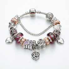 ANNAPAER-pulsera de cristal púrpura para mujer, brazalete de joyería, B16147 2024 - compra barato
