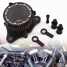 Filtro de admisión de aire para motocicleta, limpiador de sistema personalizado de aluminio, para Harley Sportster XL883 1200 2004-2015 2024 - compra barato