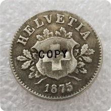 Коллекция 1875 года, Швейцария, 10 рублей, копия памятных монет, копия монет, медаль коллекционные монеты 2024 - купить недорого