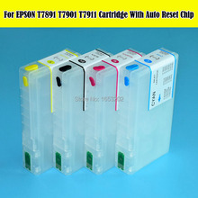 1 Set Affordable Refillable Ink Cartridge For Epson T7911XL -T7914XL For Epson WF-4630 WF4640 WF5110 WF5190 WF5620 WF5690 2024 - buy cheap