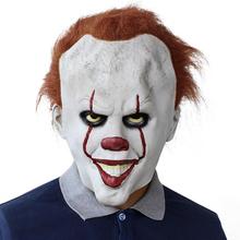 Stephen King é Pennywise Filme engraçado Máscara De Látex Assustador do Dia Das Bruxas Máscara Cosplay Máscara Do Partido Prop Trajes de Palhaço 2024 - compre barato