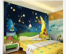 Personalizado mural 3d não-tecido papel de parede dos desenhos animados estrela crianças quarto sala de estar tv fundo da parede das crianças pinturas 2024 - compre barato