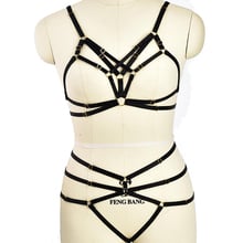 2018 NEW Harajuku Full Body Harness Belt Exotic Apparel Dance Garter Belt Gothic Sexy Bondage Harness Women Tops Bodysuit 2024 - buy cheap