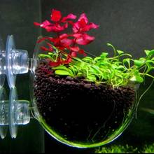 Nicrew Aquarium decoration fish tank Mini Crystal Glass Pot Polka Water potted planting cylinder cup aquarium accessories 2024 - buy cheap