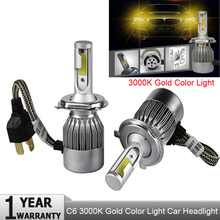 C6 H7 H4 LED H13 H11 H1 9005 9006 HB3 H3 COB 72W 8000LM Car Headlights Bulb Head Lamp Fog Light White 6000K 3000K yellow 2024 - buy cheap