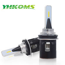 YHKOMS Car Headlights H8 H11 LED H4 H7 H1 H3 H9 9005 HB3 9006 HB4 LED Light Bulbs Mini Size 24W 36000LM Super White 6000K 12V 2024 - buy cheap