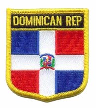 Embroidered Dominican Country Patch Made by Twill with Merrow Border and PVC Backing 100pcs/bag Custom MOQ50pcs Free Shipping 2024 - buy cheap