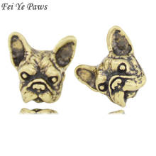 Fei Ye Paw Fashion Vintage Bronze French Bulldog Stud Earrings  Animal Dog Earrings For Women Men Hippie Chic Fashion Jewelry 2024 - buy cheap