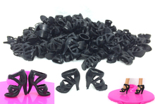 NK-Conjunto de zapatos negros para muñeca Barbie, Sandalias de tacón bonito para muñeca Barbie, juguete de alta calidad, venta al por mayor, 100 par/set, 002 DZ 2024 - compra barato