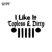 QYPF 15.5CM*9.9CM Grill And Headlights I Like It Topless & Dirty Fun Decor Car Sticker Decal Black/Silver Vinyl C15-0749 2024 - buy cheap