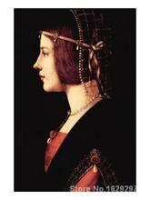 Paintings for living room wall Lady Beatrice D Este Leonardo Da Vinci High quality Hand painted 2024 - buy cheap