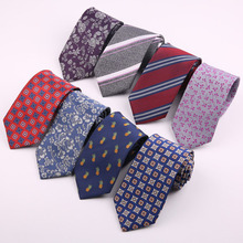 Gravatas para homens, moda gravata de 7.5cm, finas, casamento, floral, listradas, acessórios para homens 2024 - compre barato