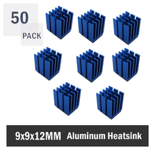 50 pces gdstime dissipadores de calor 9x9x12mm refrigerador de alumínio mini ic chipset refrigeração 2024 - compre barato