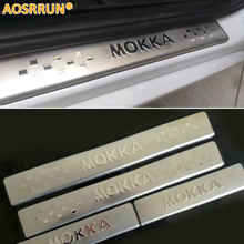 AOSRRUN Car-styling STAINLESS DOOR SILL PLATE SCUFF Scuff Plate Car ACCESSORIES FOR OPEL MOKKA VAUXHALL MOKKA 2012 2013 2014 2024 - buy cheap