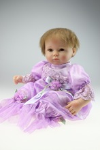 New Wholesale Reborn Princess Style Babydoll Purple Skirt Imported mohair Living Doll Toddlers'  Toys Or Gift 2024 - buy cheap