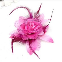 Wedding Feather Rose Bridesmaid hand Wrist flower Bride Flowers For Party Decoration Bridal Hair Clips Corsage Hair Accessories 2024 - buy cheap
