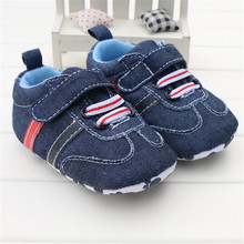 Toddler Infant Baby Boy Shoes Navy Blue Denim Jeans Buckle Strap Casual Newborn Boys Sneaker Soft Sole Girls Shoes Tenis Menino 2024 - buy cheap