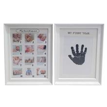 Children 12 Months Growth Hand And Foot Photo Frame Book-style Baby Age Photo Storage Box Children Room Decoration Photo Frame 2024 - buy cheap