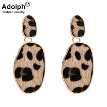 adolph Vintage Leopard Print Irregular Circle Stud Earring Woman New Bohemian Earrings Fashion Jewelry Statement Accessories 2024 - buy cheap