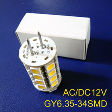 Lámparas LED GY6.35 de 12V de alta calidad, luces de cristal led GY6, bombillas 12VAC/DC GY6.35, 50 unids/lote, 5050 2024 - compra barato