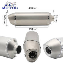 Sclmotos 51mm Modified Motorcycle Exhaust Pipe Muffler Racing With DB Killer YZF R1 R6 ZX6R ZX10R GSXR MT07 MT09 MT03 S1000RR 2024 - buy cheap