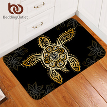 BeddingOutlet Turtle Area Rug Golden Tortoise Bathroom Mat Luxury Animal Carpet Bohemian Yellow Doormat Outdoor Dropship 40x60cm 2024 - buy cheap