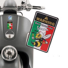 3D Motorcycle Stickers Don't Touch My Vespa Warning Decals Case for PIAGGIO VESPA GTS GTV LX LXV 125 250 300 Ie Super 2024 - buy cheap