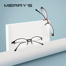 MERRYS Unisex Fashion Oval Glasses Frame Men/Women Myopia Prescription Half Optical Eyeglasses S2042 2024 - buy cheap