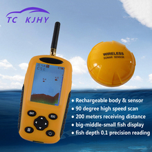 High Precision Charging Version Auto 105 Degree Muddy Water Big Fish Wireless Marine GPS Color Screen Dot Matrix Fish Detector 2024 - buy cheap