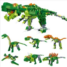Tiranossauro rex gudi 6 em 1, brinquedos de construção, 2 modelos de dinossauro robô mech, blocos de construção de 472ps, brinquedos educacionais para crianças, presente 2024 - compre barato