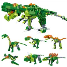 6 IN 1 Tyrannosaurus Rex GUDI Building Toys 2 sytles Model Mech Robot Dinosaur Building Blocks 472ps Educational Kids Toys Gift 2024 - buy cheap