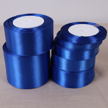Royalblue 25Yards/22Meters/Roll 6mm~75mm Width Polyester Ribbons Cake Gift Box Wrap Ribbon Accessories Handmade DIY Material 2024 - buy cheap
