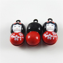 (5pieces)Fashion Japan Women Jingle Bells Pendants Hanging Christmas Phone Bag Jewelry Accessories 28*14mm Handmade Crafts 52435 2024 - buy cheap