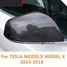 For TESLA MODELX MODEL X 2014-2018 Carbon Fiber Car Rear-view Mirror Covers Shell Rearview Mirror Edge Guards Cover Accessories 2024 - buy cheap