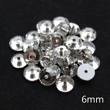 288Pcs 6mm clear Crystal Color 1 Hole Round stones Sew On Crystal Rhinestone FlatBack Beads sewing rhinestones SjkjZkCr 2024 - buy cheap