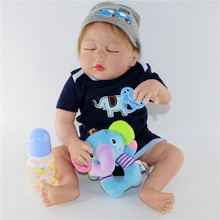 Muñecas de bebé reborn de silicona para niños, juguete de 23 "y 57cm, muñeco realista que se puede bañar 2024 - compra barato