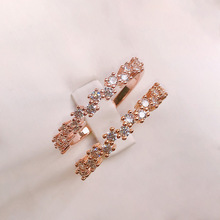 Новые Классические кольца из розового золота/золота с кристаллами для женщин, обручальное кольцо для свадебной вечеринки, ювелирные аксессуары 2024 - купить недорого