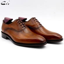 Cie Men Dress Shoes Leather Patina Brown Men Office Shoe Genuine Calf Leather Outsole Men Suits Formal Leather Handmade No.5 2024 - buy cheap