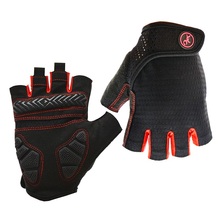 Guantes de ciclismo antigolpes transpirables para hombre y mujer, de medio dedo, para deportes de verano, de GEL, para bicicleta de montaña 2024 - compra barato