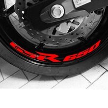 8 x personalizado de alta qualidade da roda da motocicleta adesivo decalque reflexivo aro bicicleta motocicleta adequado para suzuki gsr650 gsr 650 gs r650 2024 - compre barato