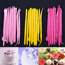 14pcs Cake Carved Group Fondant Cake Sugar Flower Sculpture Group Shaping Baking DIY Tools Mold Pink/Rose/Yellow 2024 - buy cheap